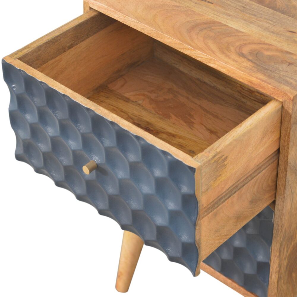 Navy Blue Honeycomb Bedside for resell