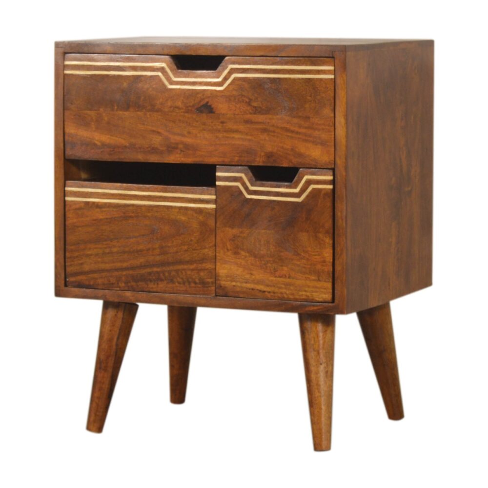 wholesale Multi Chestnut Bedside with Removeable Drawers for resale