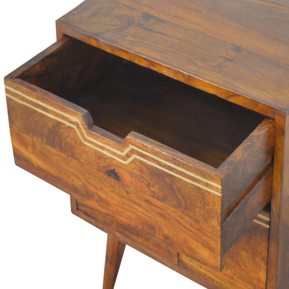 Multi Chestnut Bedside with Removeable Drawers for reselling