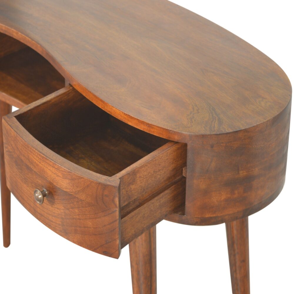 Chestnut Wave Writing Desk with 2 Drawers for resell