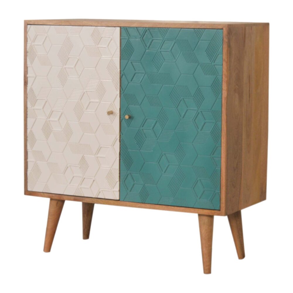 wholesale Acadia Teal and White Cabinet for resale