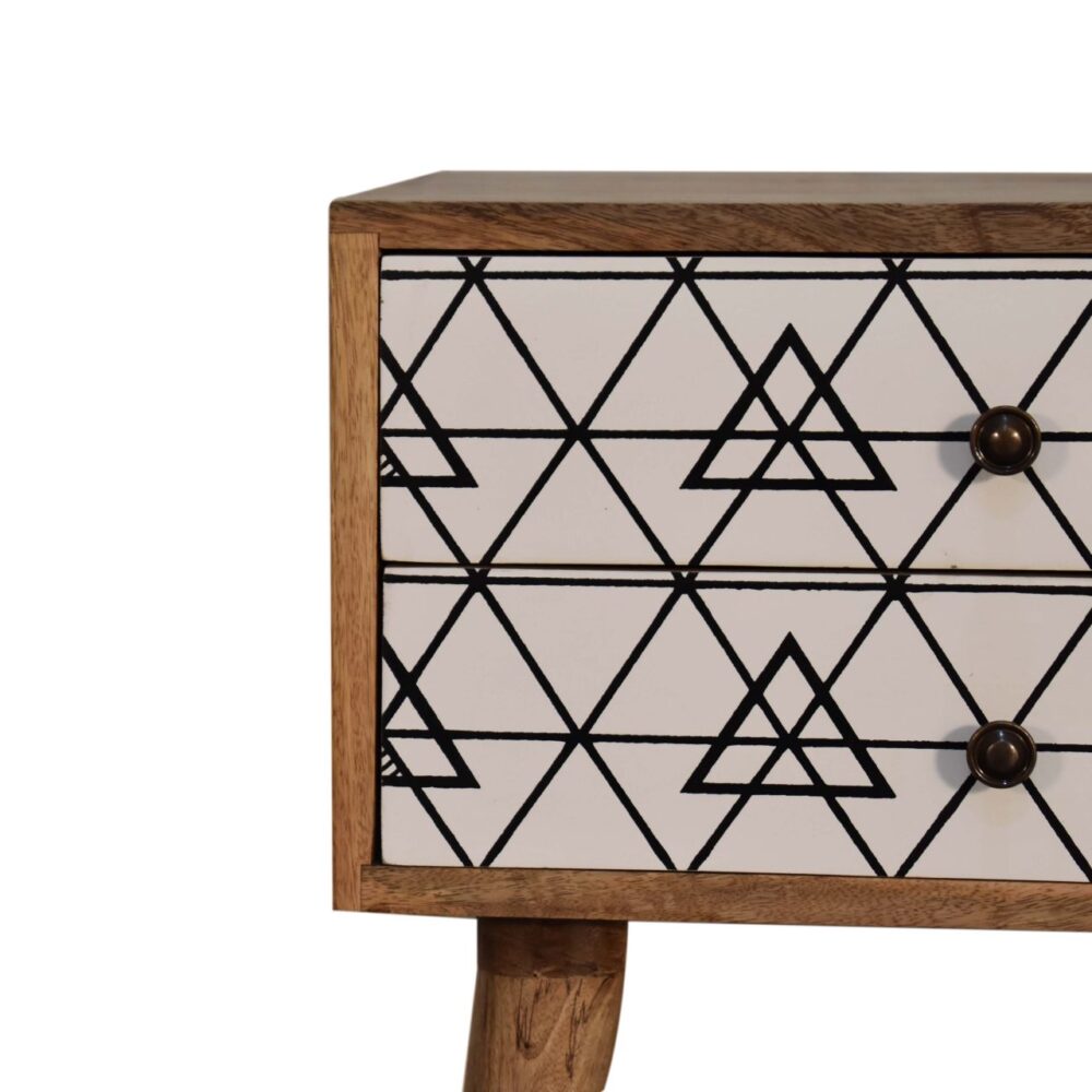 Triangular Printed Bedside for resell