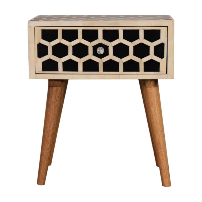 Honeycomb Bone Inlay Bedside for resale