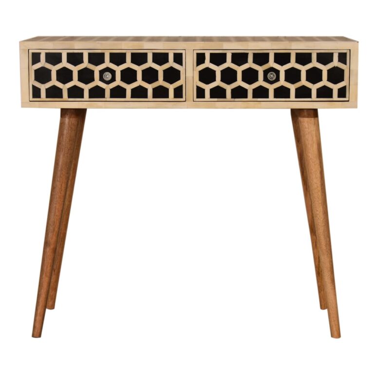 Honeycomb Bone Inlay Console Table for resale