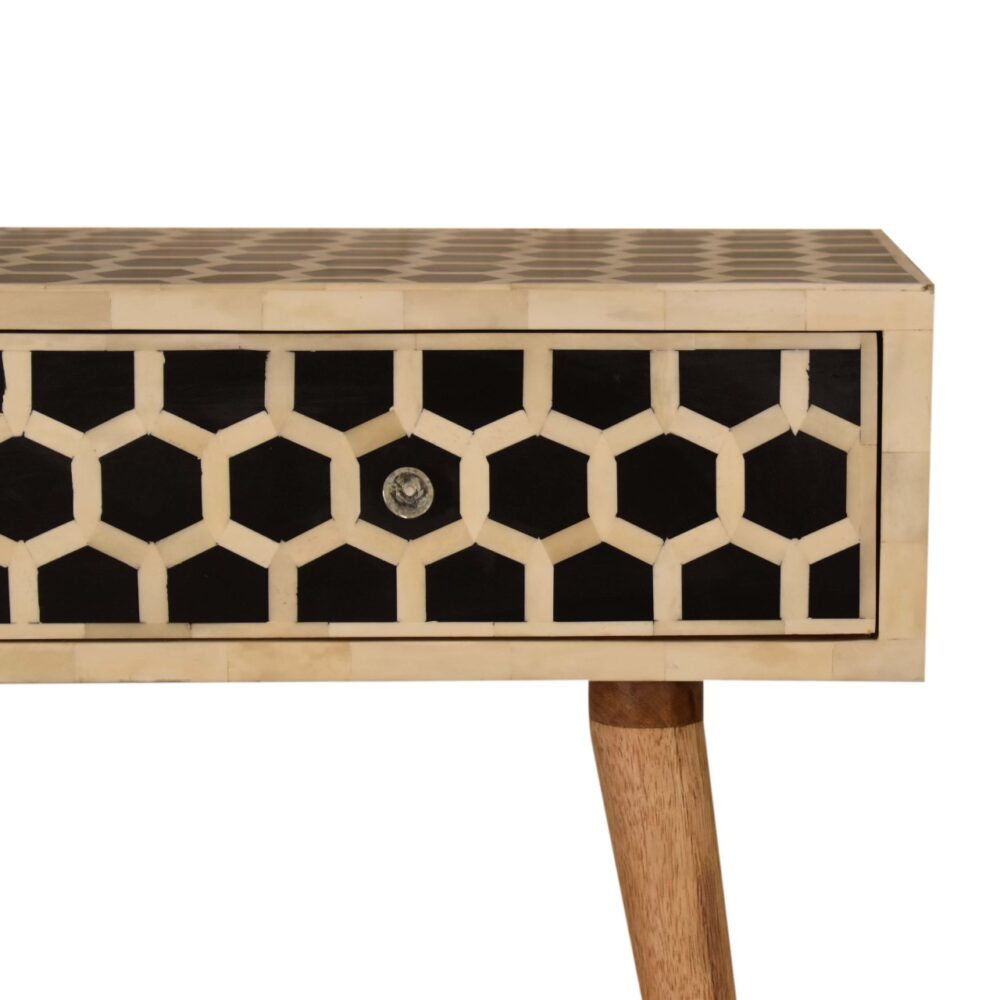 Honeycomb Bone Inlay Console Table dropshipping
