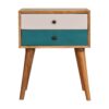 Teal Modern Solid Wood Bedside for resale