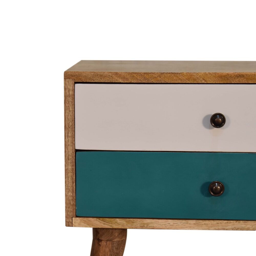 Teal Modern Solid Wood Bedside for resell