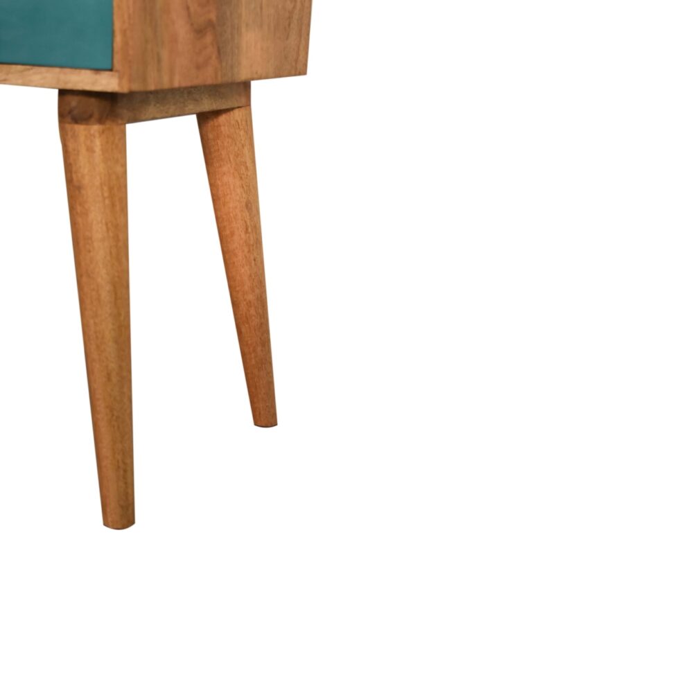 Teal Modern Solid Wood Bedside for reselling