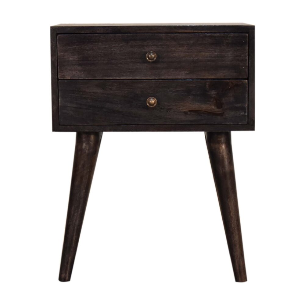 Ash Black Modern Solid Wood Bedside for resale