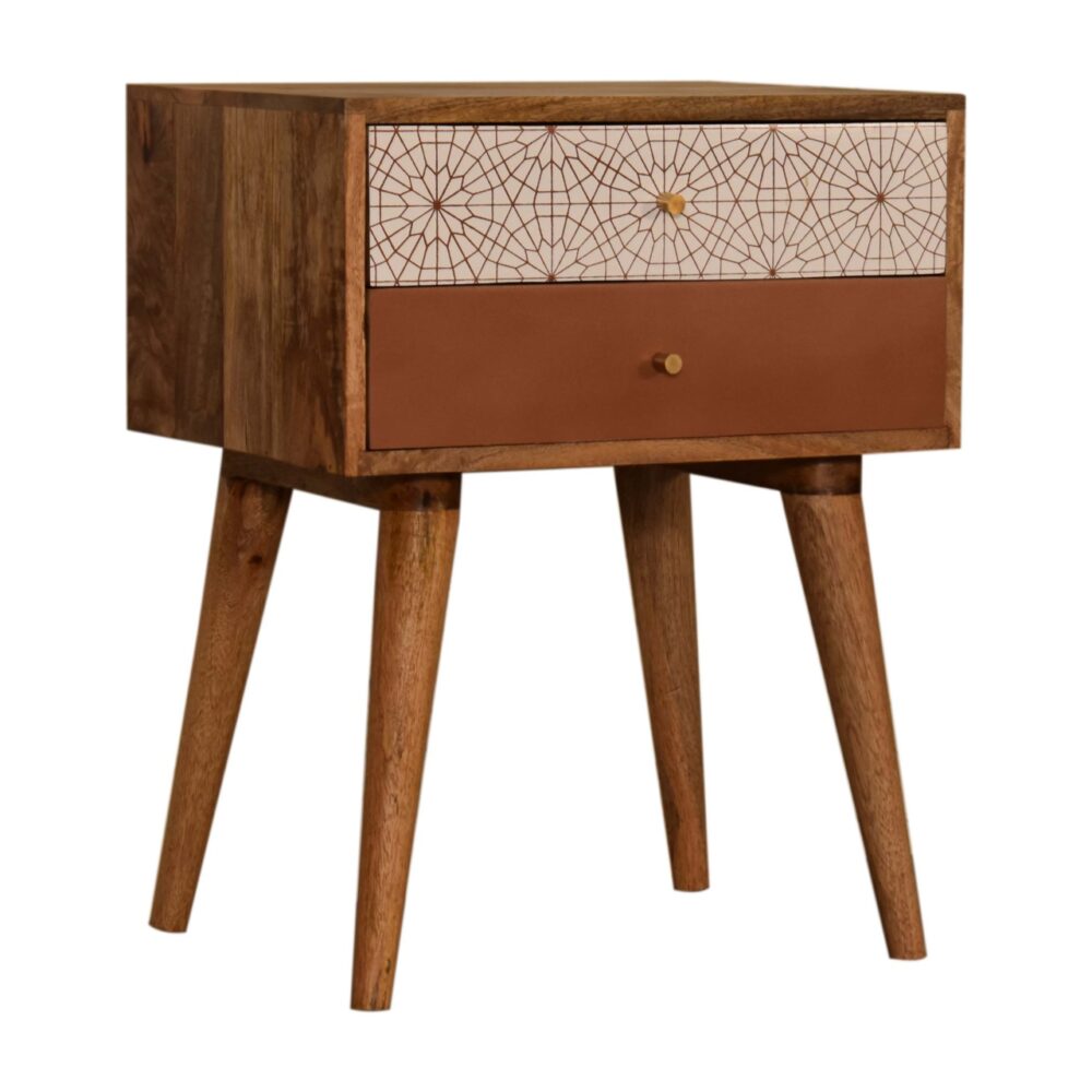 Brick Red Patterned Bedside wholesalers