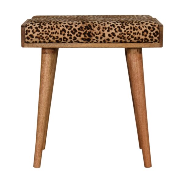 Leopard Velvet Tray Style Footstool for resale
