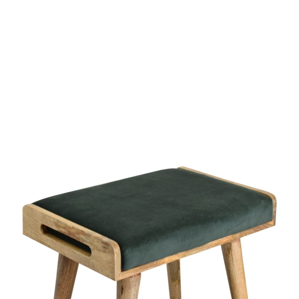 wholesale Emerald Velvet Tray Style Footstool for resale