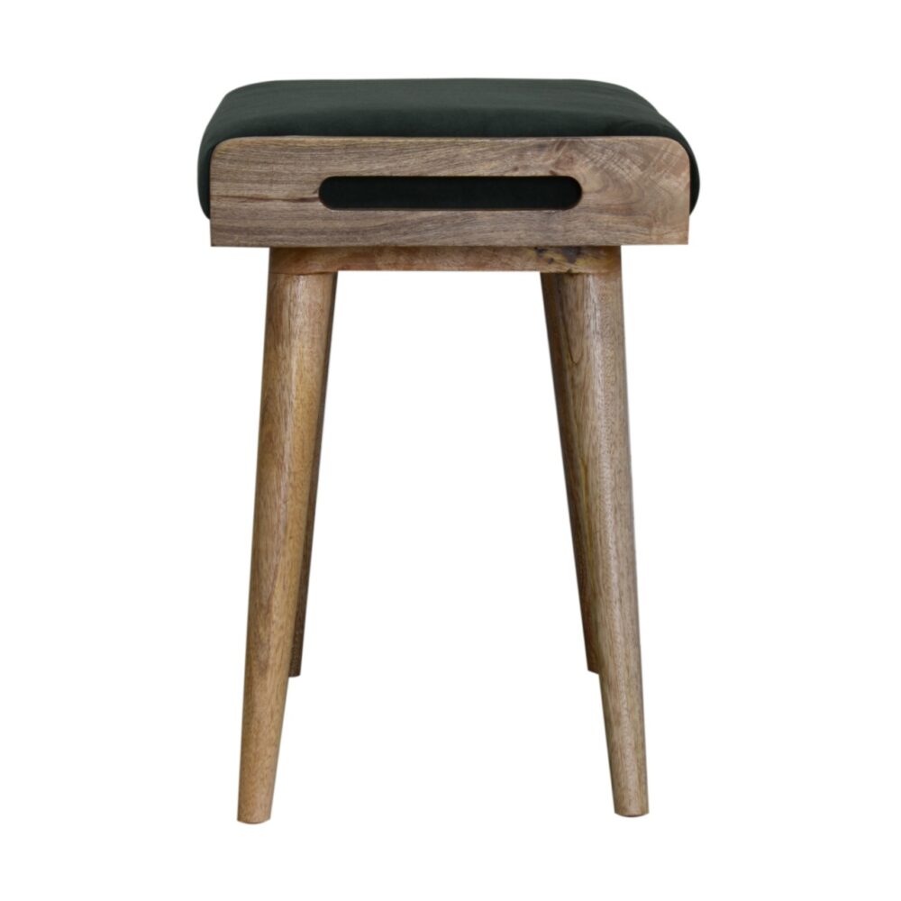 bulk Emerald Velvet Tray Style Footstool for resale