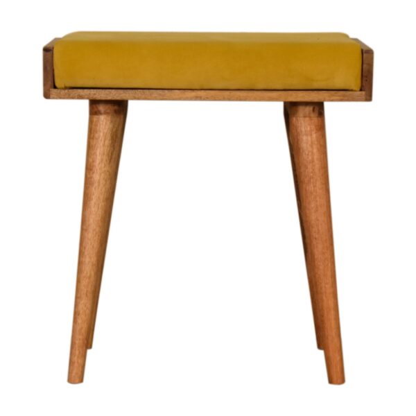 Mustard Velvet Tray Style Footstool for resale
