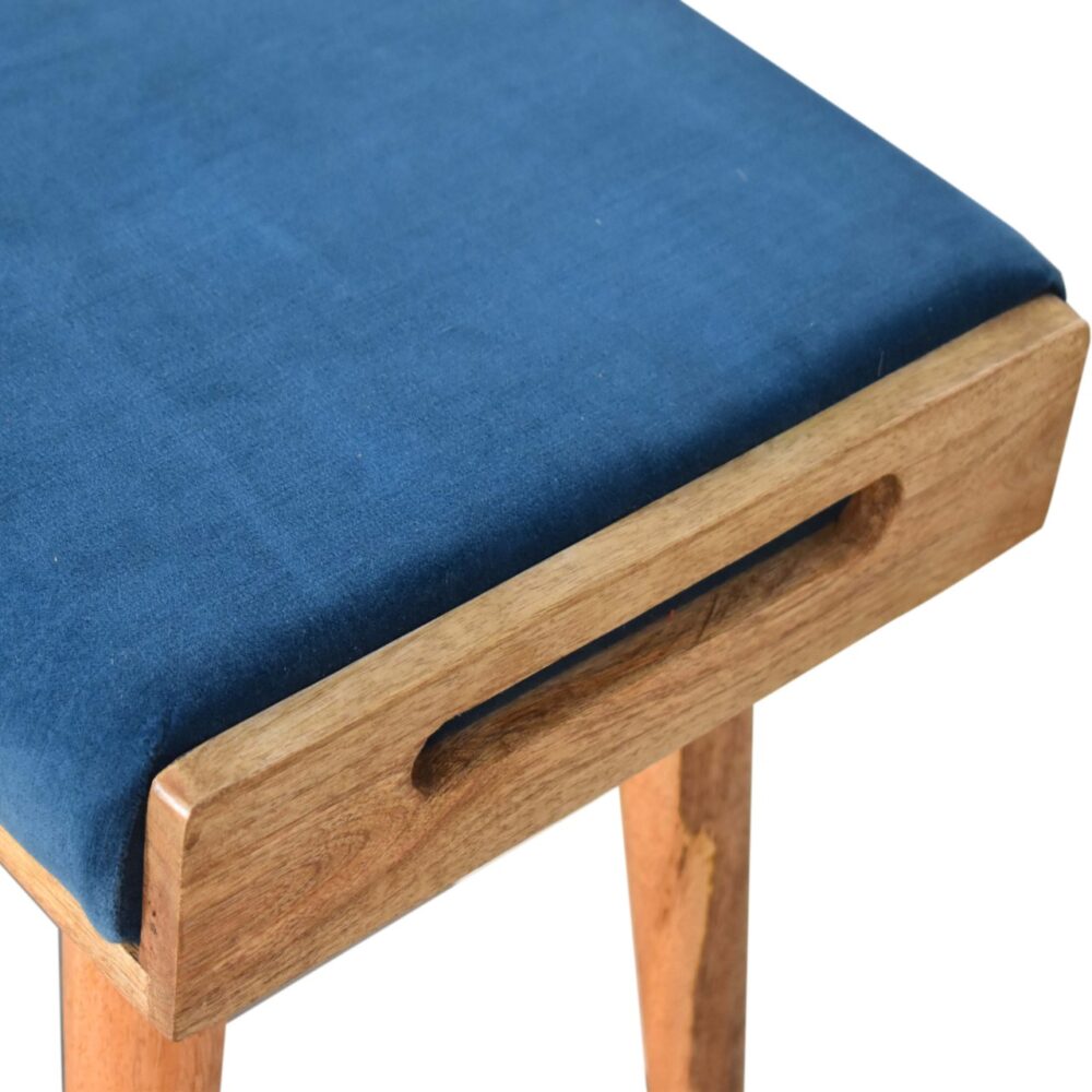 wholesale Teal Velvet Tray Style Footstool for resale