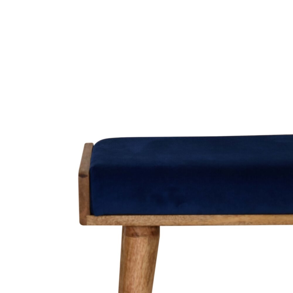 Royal Blue Velvet Tray Style Footstool dropshipping