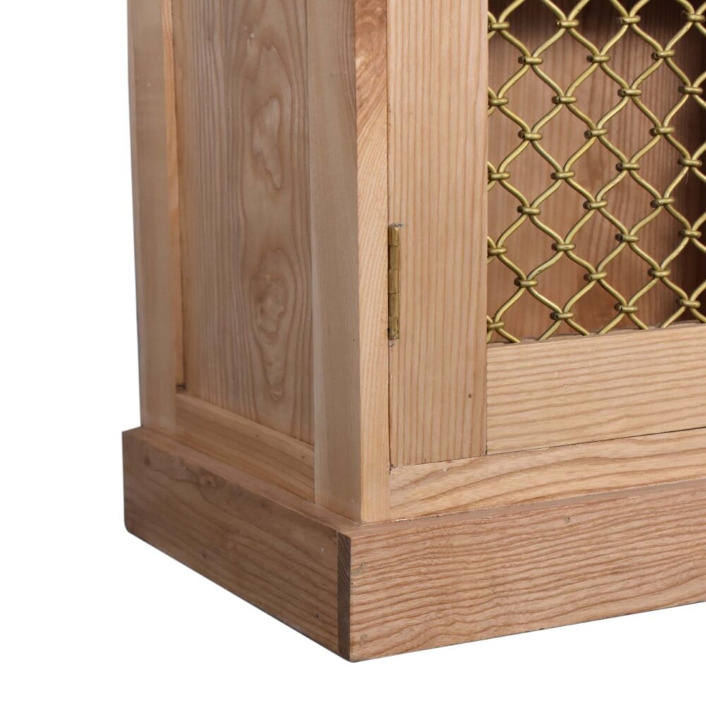 Caged Oak-ish Cabinet for wholesale