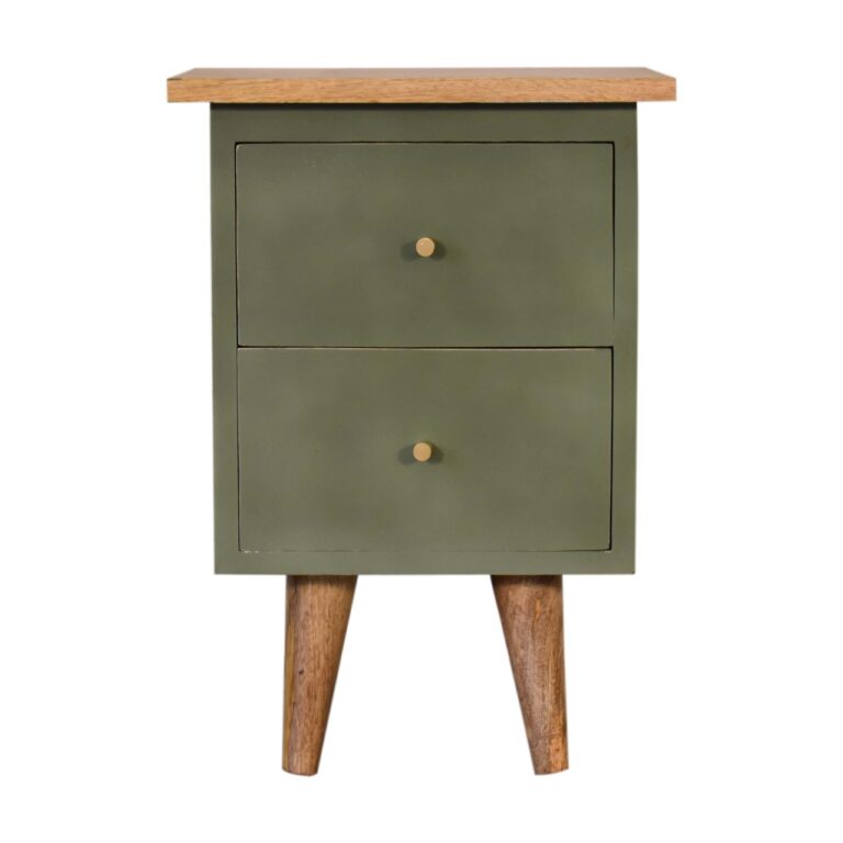 Olive Hand Painted Bedside for resale