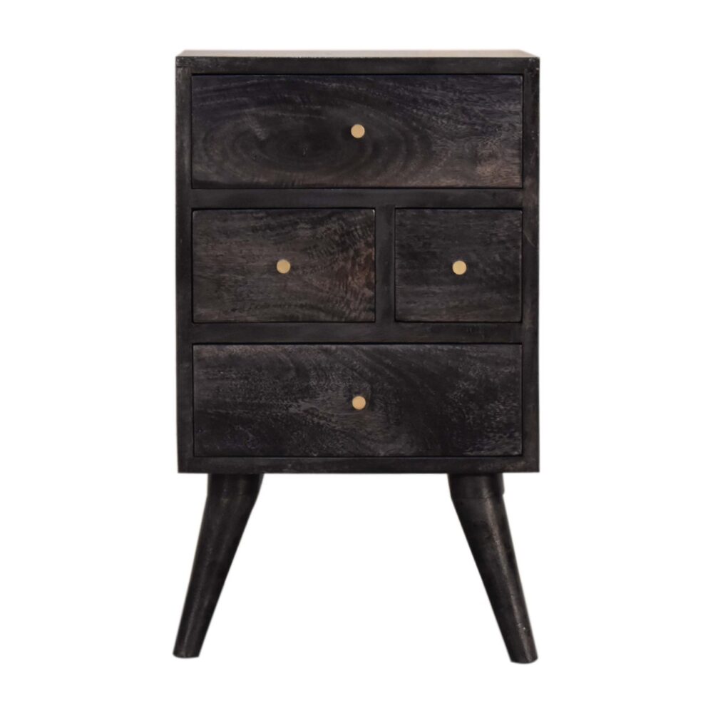 Multi Drawer Ash Black Bedside for resale