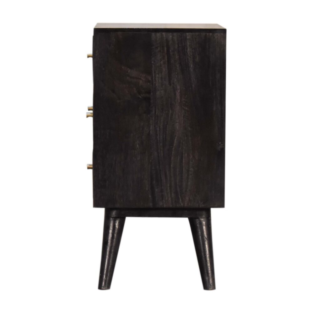 Multi Drawer Ash Black Bedside for wholesale