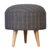 Pewter Tweed Nordic Style Footstool for wholesale