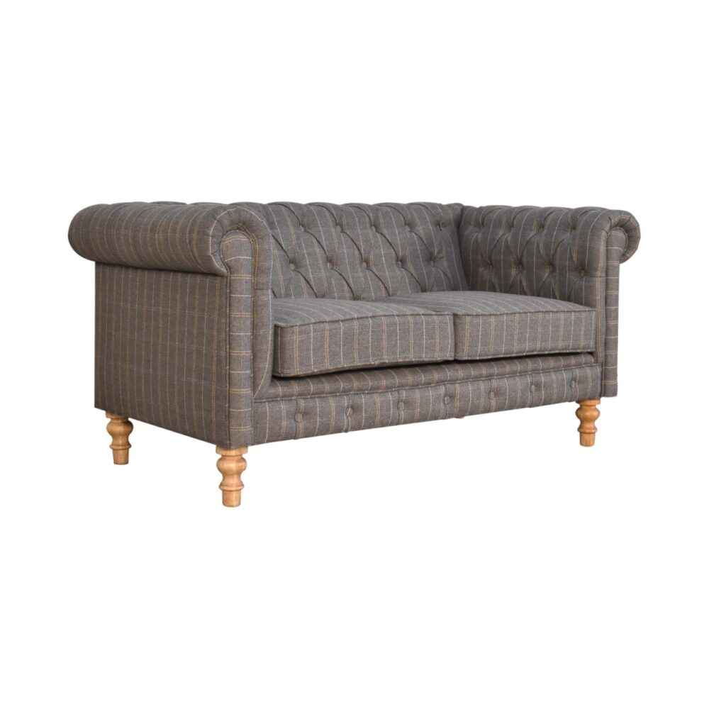 wholesale Pewter Tweed Chesterfield 2 Seater Sofa for resale
