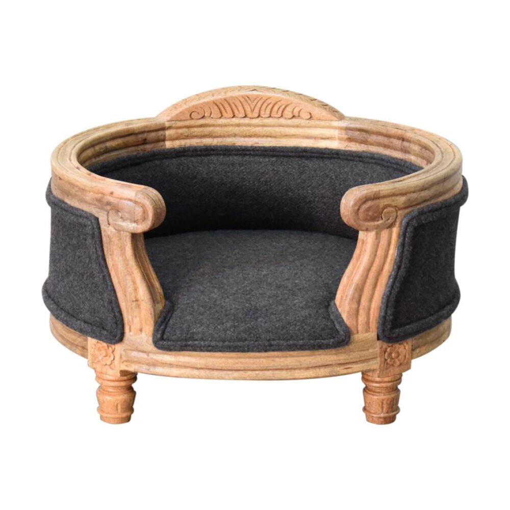 Carved Battleship Tweed Pet Bed wholesalers