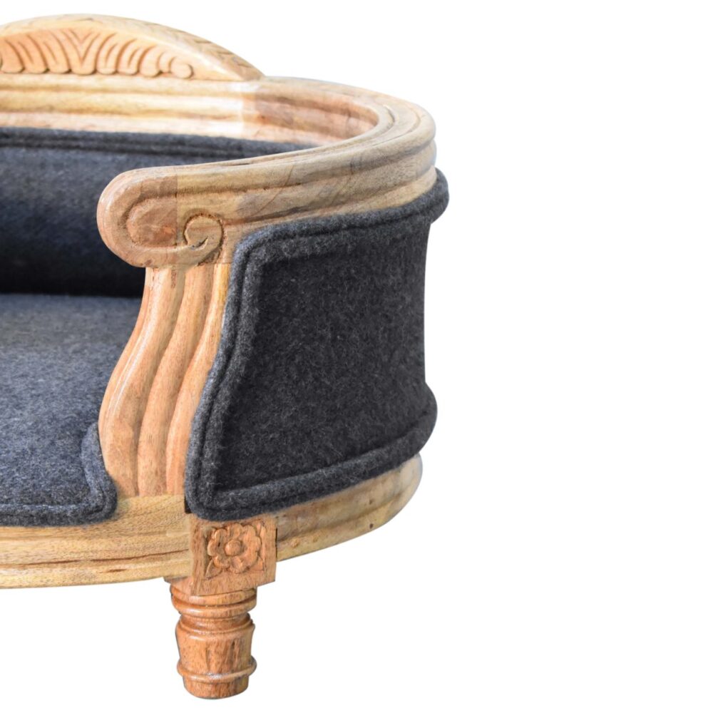 Carved Battleship Tweed Pet Bed for reselling