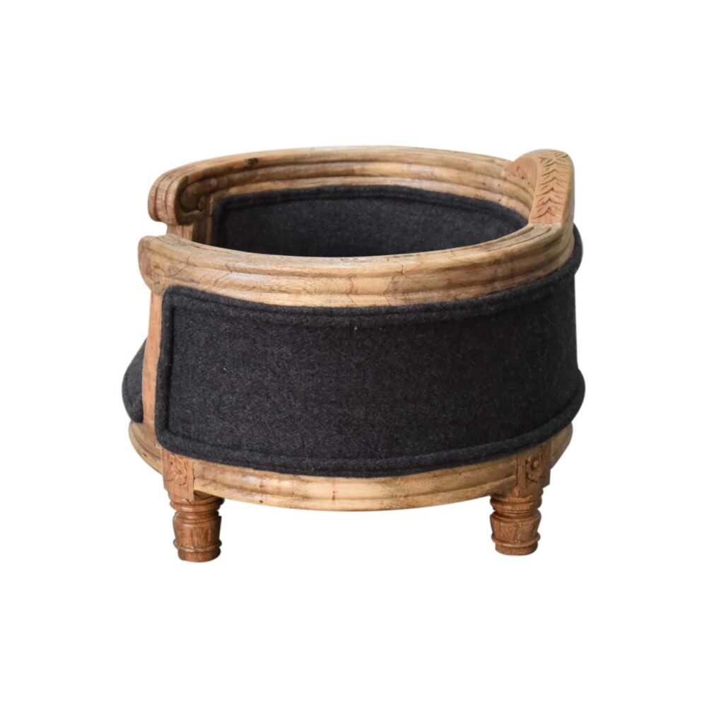 bulk Carved Battleship Tweed Pet Bed for resale