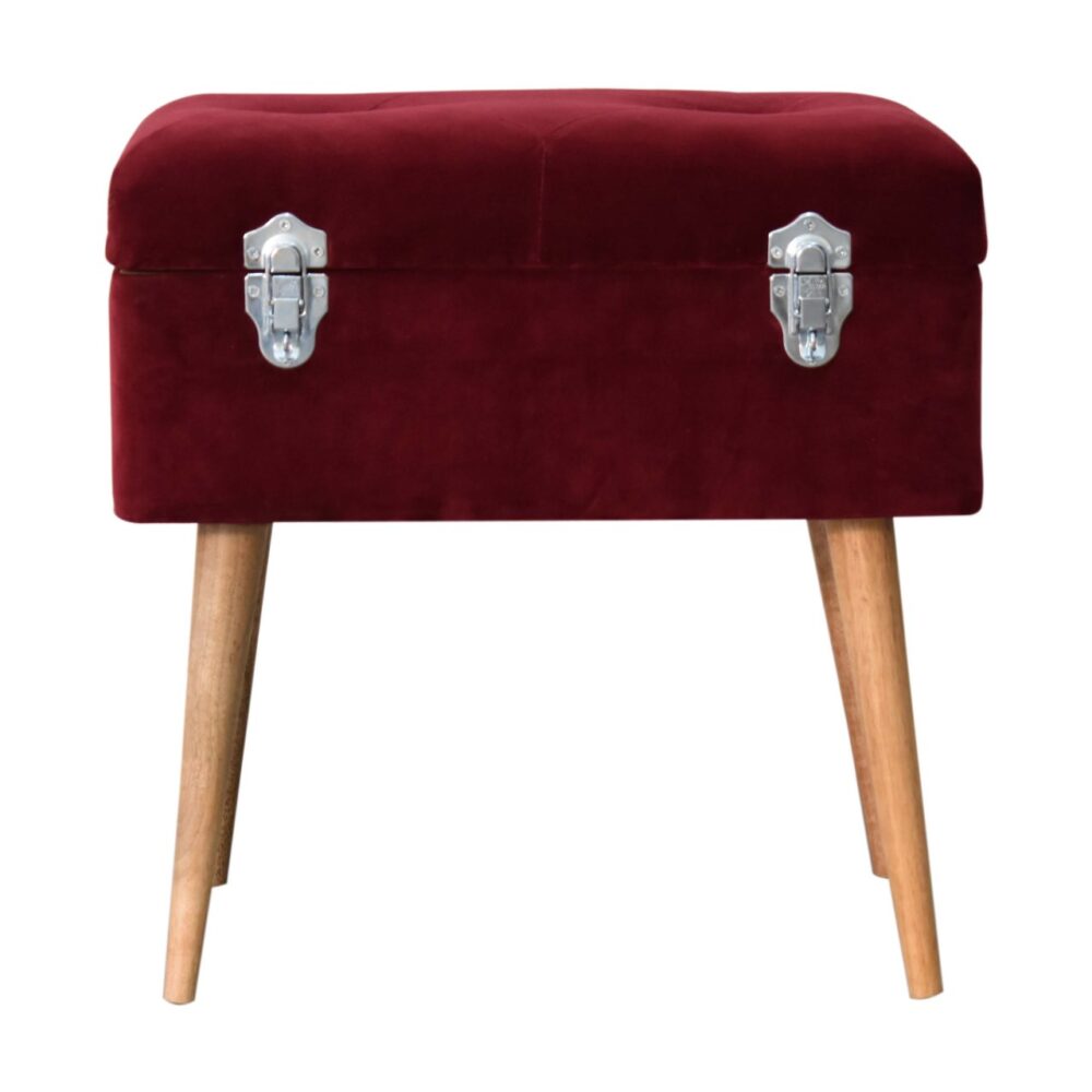 Wine Velvet Nordic Style Storage Bench wholesalers