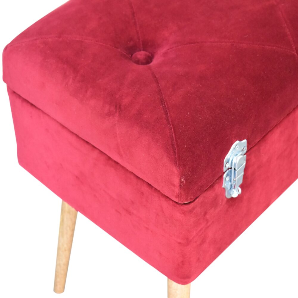 Wine Velvet Nordic Style Storage Bench for resell