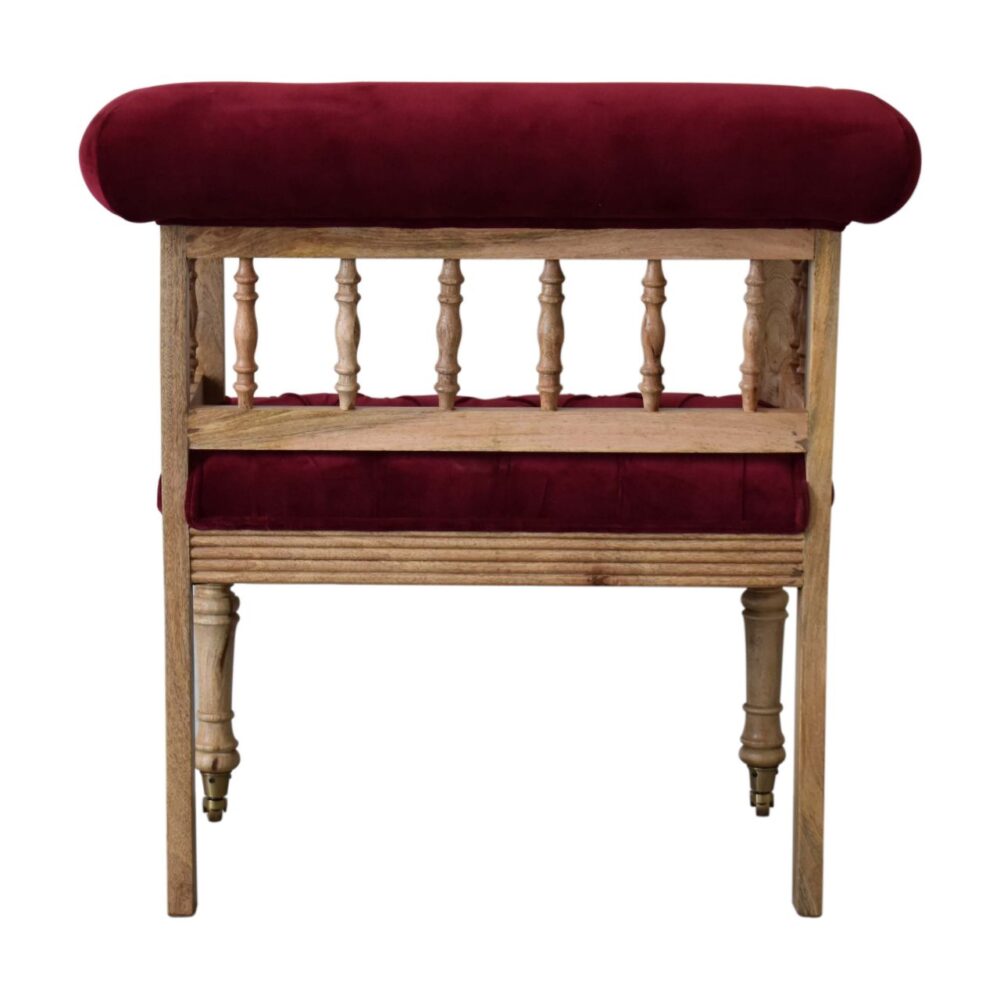 bulk Wine Red Mini Deep Button Hallway Bench for resale