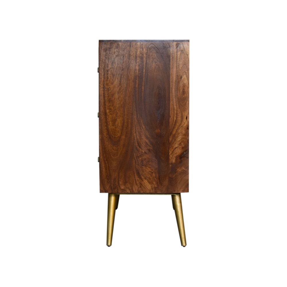 Chestnut Gold Inlay Abstract Sideboard for wholesale