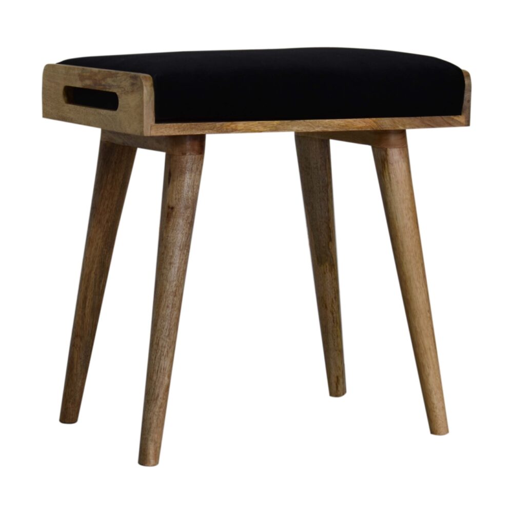 wholesale Black Velvet Tray Style Footstool for resale
