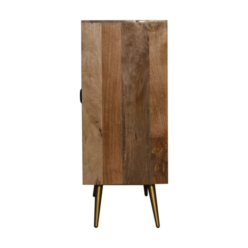 Sleek Cement Brass Inlay Cabinet for wholesale