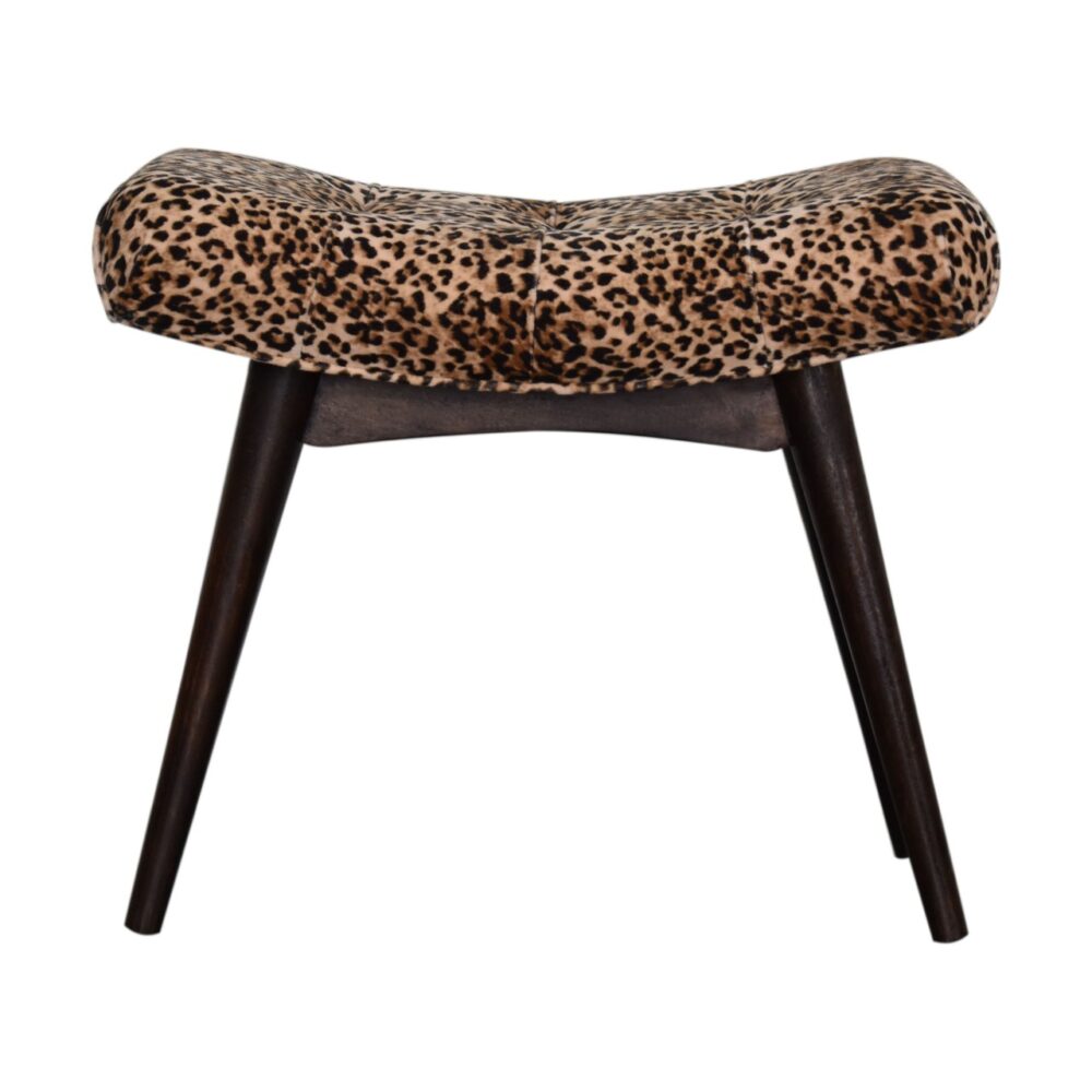 Leopard Print Curved Bench for resale