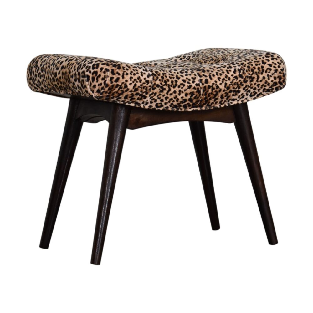 wholesale Leopard Print Curved Bench for resale