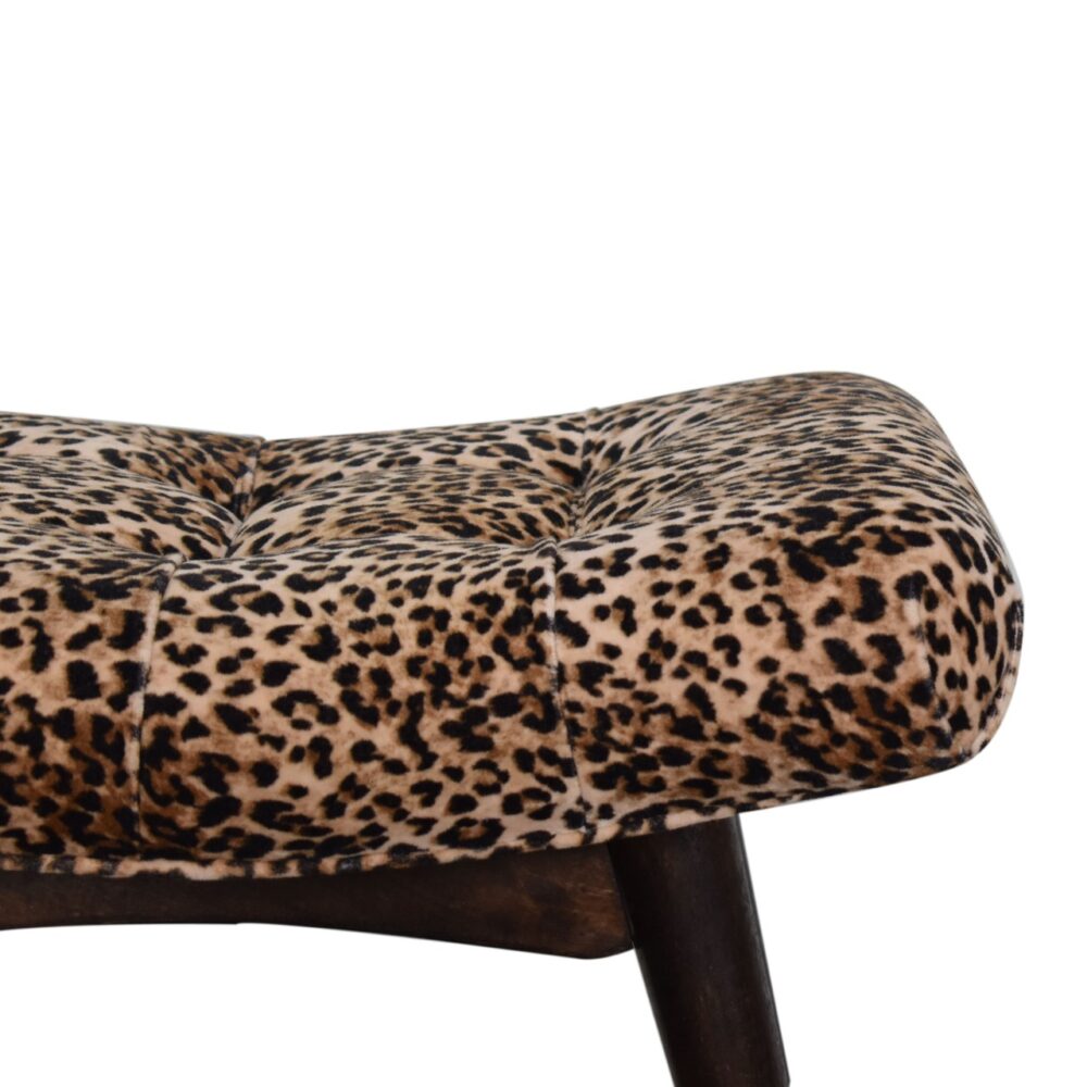 Leopard Print Curved Bench dropshipping