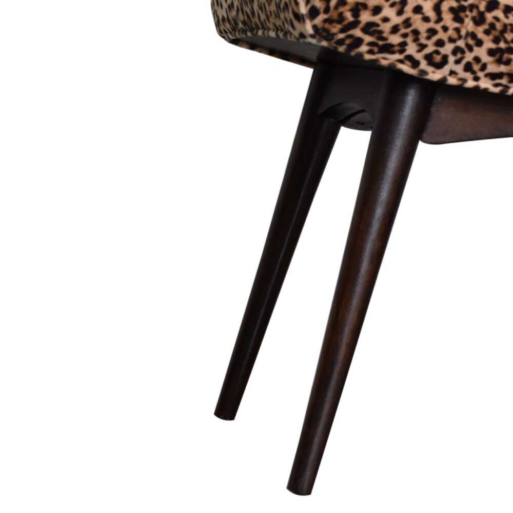 Leopard Print Curved Bench for reselling