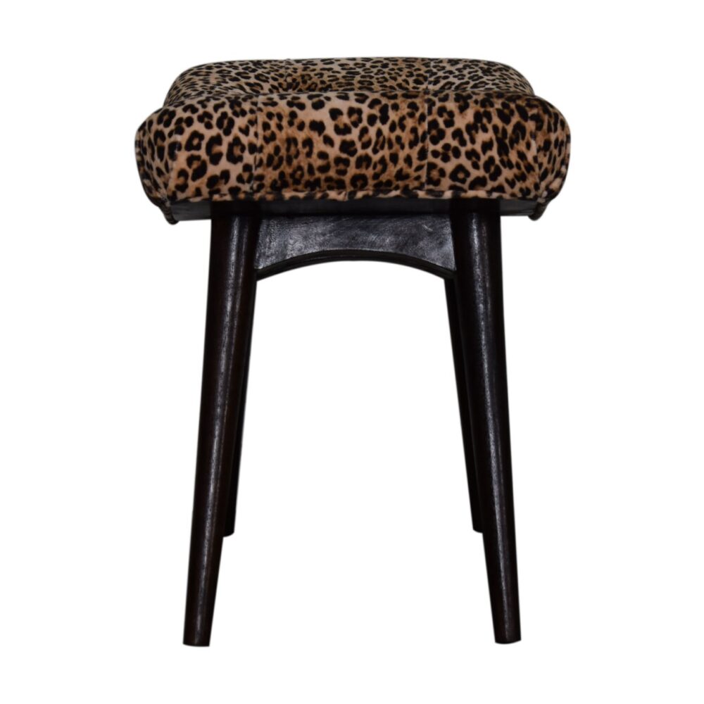 Leopard Print Curved Bench for wholesale