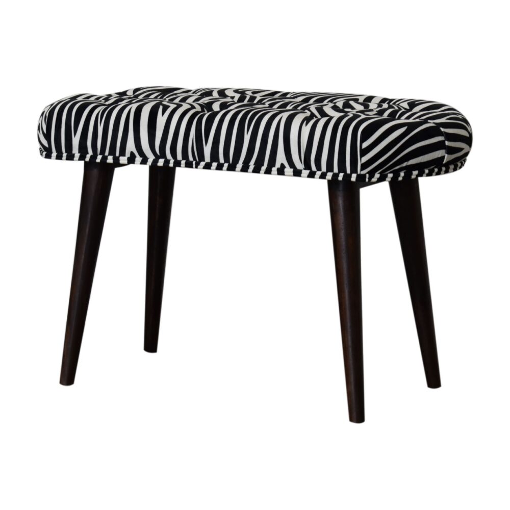 wholesale Zebra Print Deep Button Bench for resale