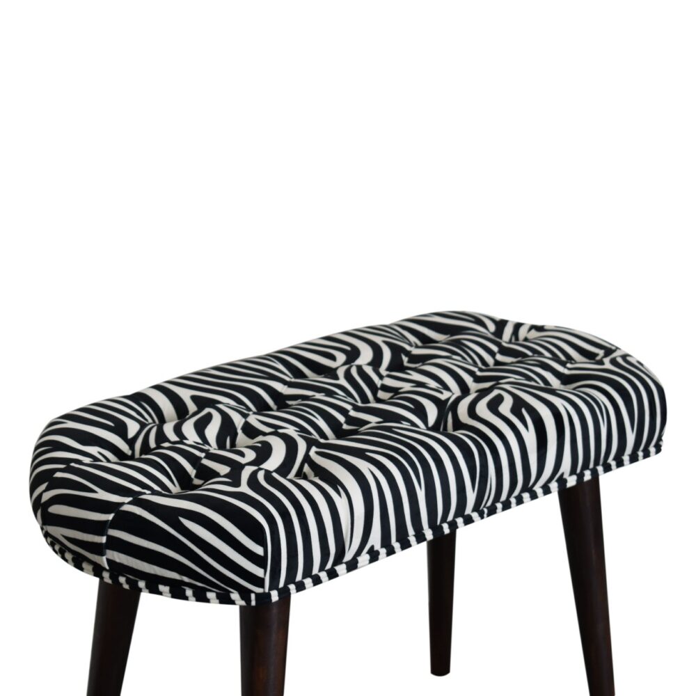 wholesale Zebra Print Deep Button Bench for resale