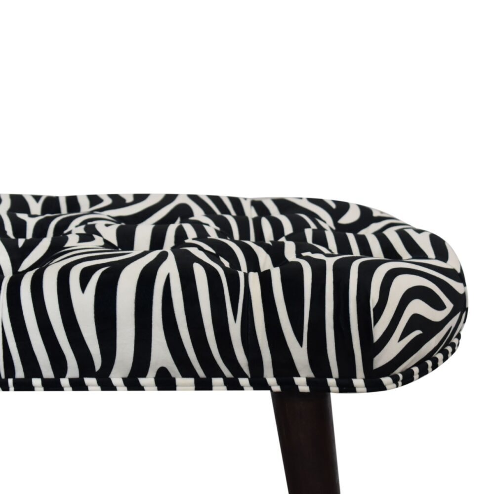 Zebra Print Deep Button Bench for resell