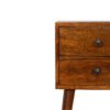 Mini 2 Drawer Chestnut Bedside dropshipping