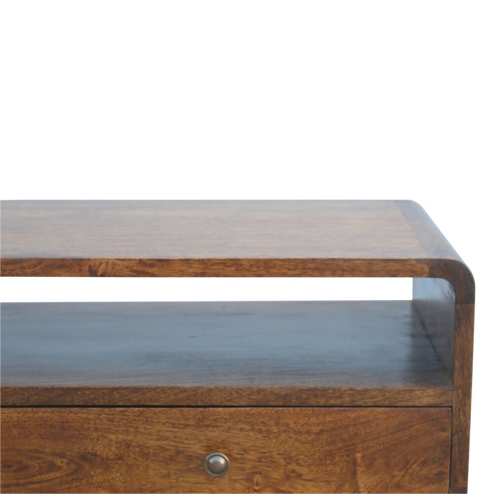 Curved Chestnut Console Table for resell