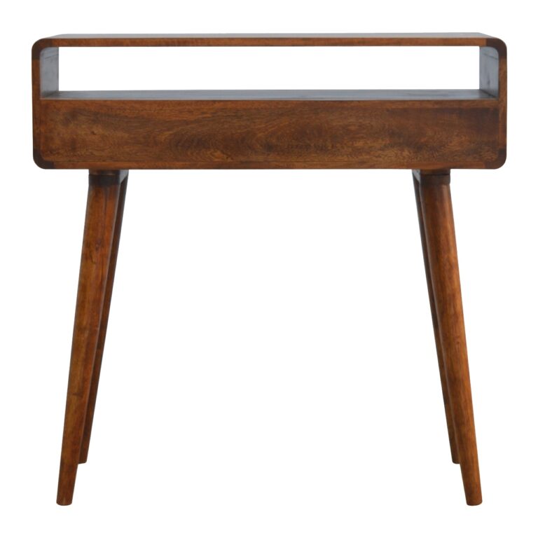 Curved Chestnut Console Table for resale