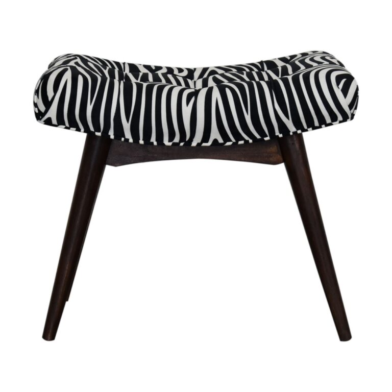 Zebra Print Curved Bench for resale