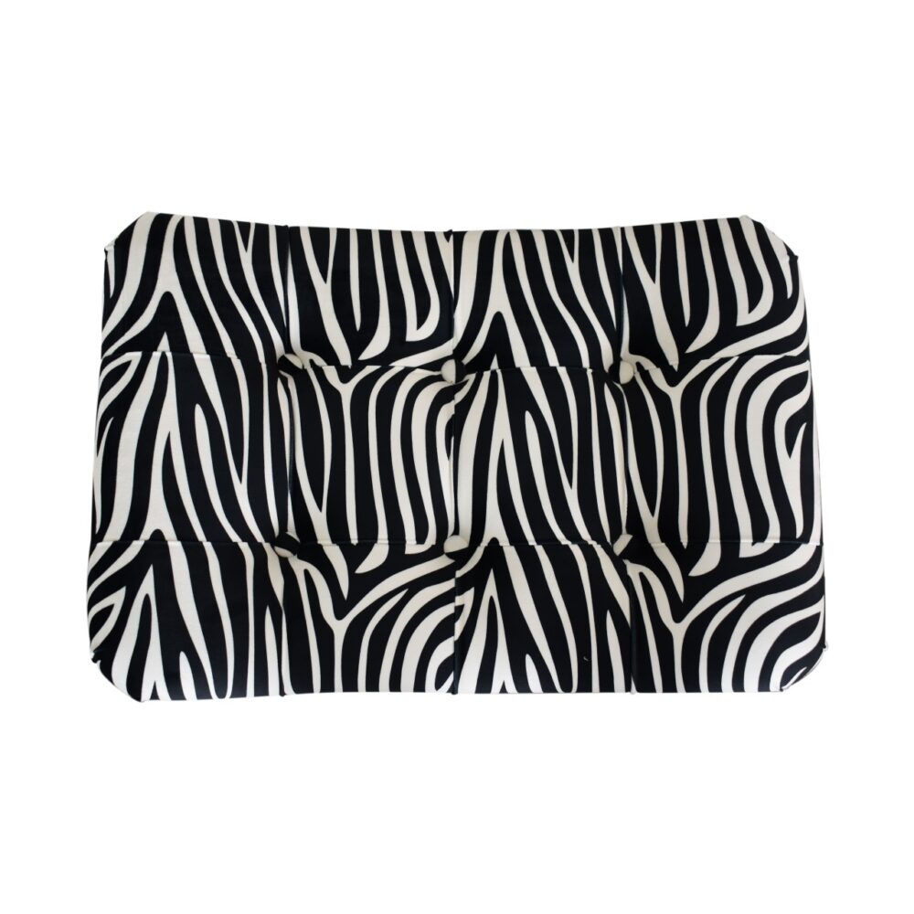 Zebra Print Curved Bench dropshipping