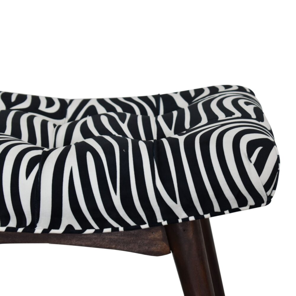 wholesale Zebra Print Curved Bench for resale