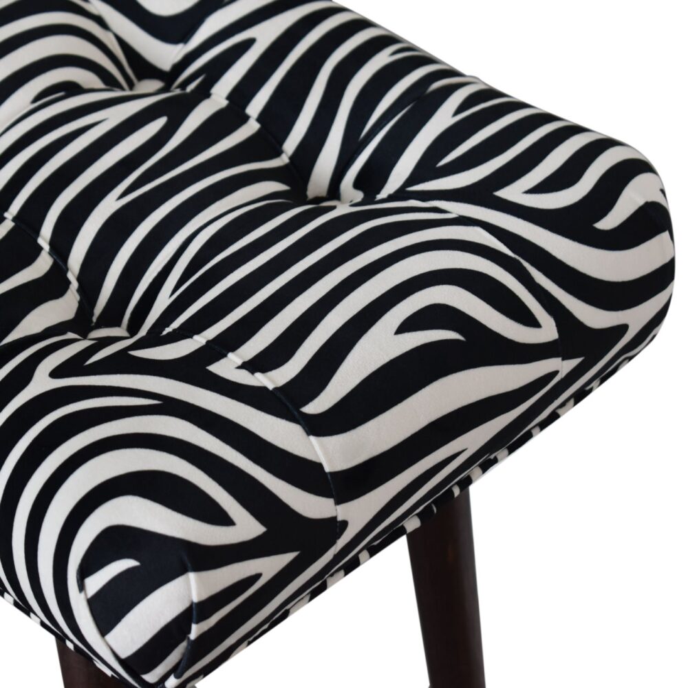 Zebra Print Curved Bench for resell